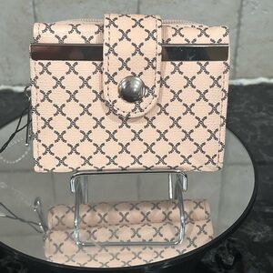 Beige and Black Patterned zip around Wallet NWT